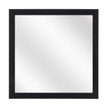 Spiegel met Vlakke Houten Lijst - Zwart - 51,5 x 51,5 cm - Lijstbreedte: 15 mm
